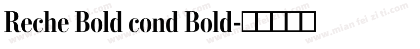 Reche Bold cond Bold字体转换